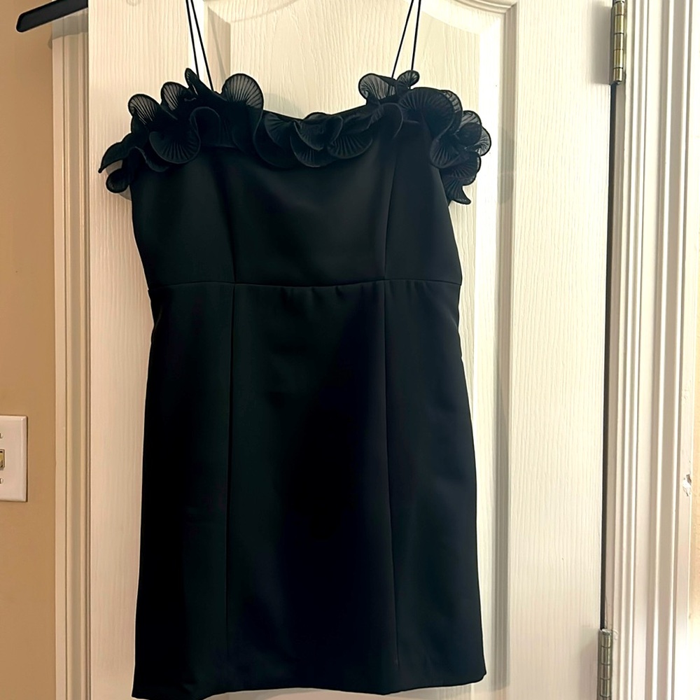 Black cocktail dress - spaghetti straps